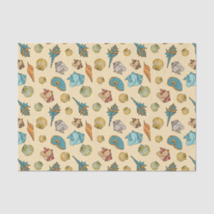cute beach seashell pattern tissue paper