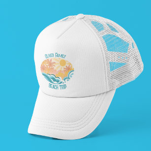 Cute Beach Trip Ocean Waves Surfer Trucker Hat