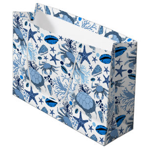 Cute beach turtles crabs pattern party bag