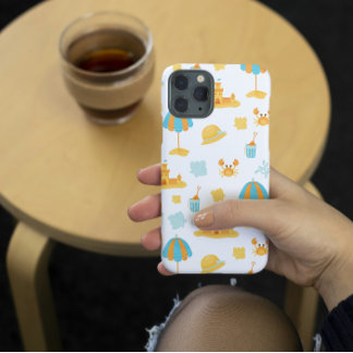 Cute Beach Umbrella & Sandcastle iPhone 16 Pro Max Case