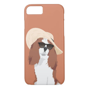 Cute Beach Vacation Cavalier King Charles Spaniel Case-Mate iPhone Case