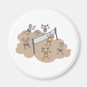 Cute Beach Volleyball Magnet