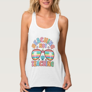 Cute beaching teaching word art singlet