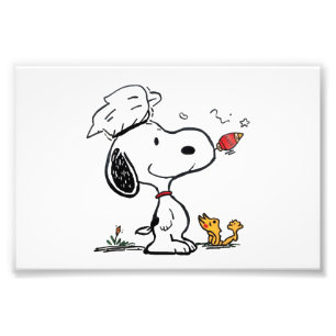 Cute Beagle Astronaut Cartoon Illustration Photo Print