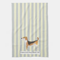 Cute Beagle blue and cream striped