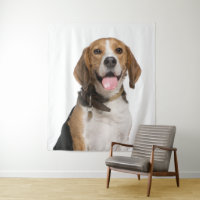 Cute Beagle Canine Photo Tapestry
