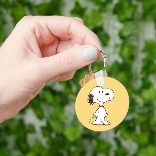Cute Beagle Cartoon Character Illustration Key Ring (Hand)