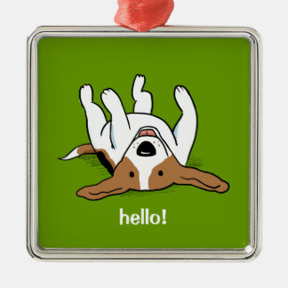 Cute Beagle Cartoon Dog Custom Christmas Holiday Metal Tree Decoration