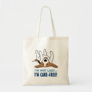 Cute Beagle Cartoon Dog with Custom Text Tote Bag