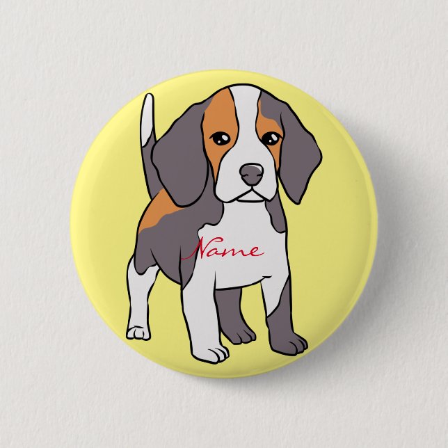 Cute Beagle Dog Breed Thunder_Cove 6 Cm Round Badge (Front)