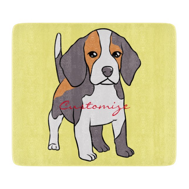 Cute Beagle Dog Breed Thunder_Cove Cutting Board (Front)