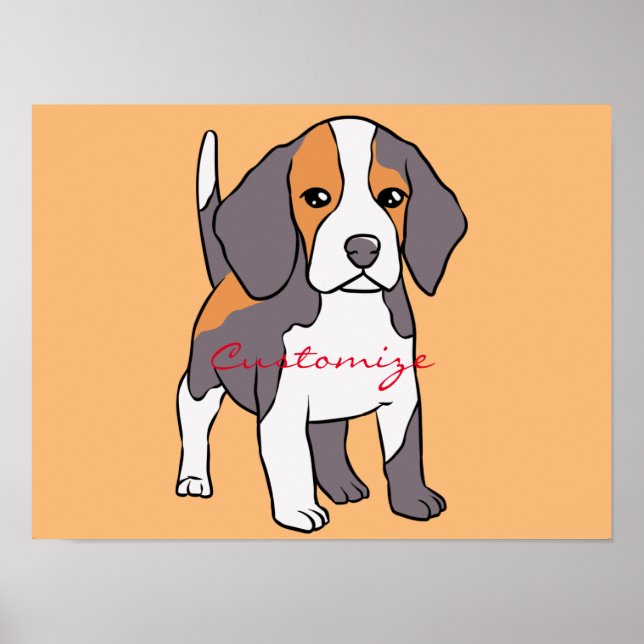 Cute Beagle Dog Breed Thunder_Cove Poster (Front)