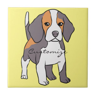 Cute Beagle Dog Breed Thunder_Cove Tile