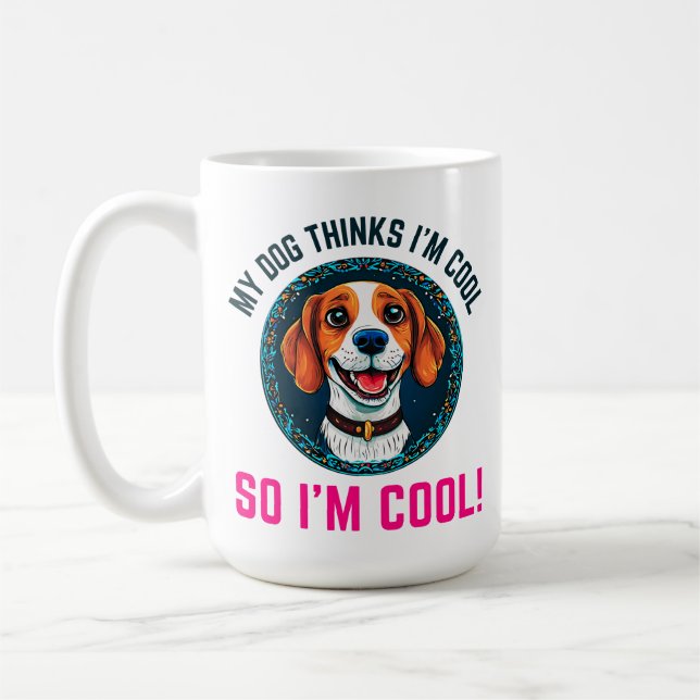 Cute beagle dog coffee mug (Left)