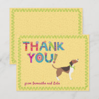 Cute Beagle Dog Colourful Floral Letters