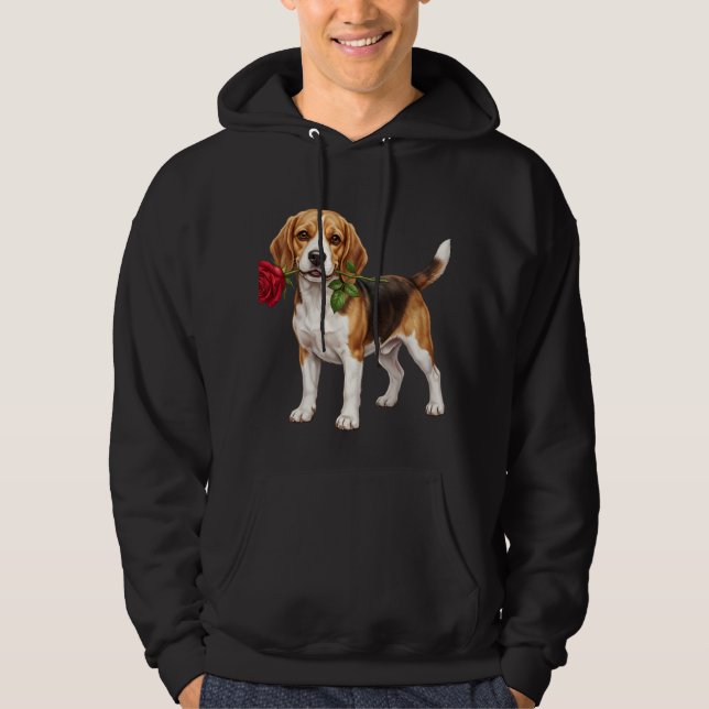 ‏Cute Beagle Dog Hoodie (Front)