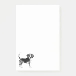 Cute Beagle Dog Illustration In Black And White Post-it Notes