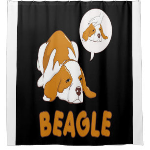Cute Beagle Dog Is Lying Shower Curtain