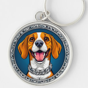 Cute Beagle dog Key Ring