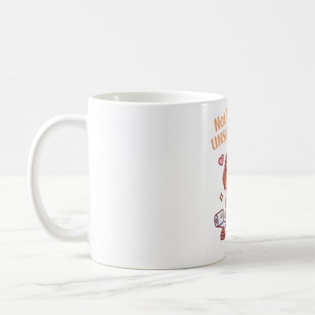 Cute Beagle Dog Not To Be Left Unsupervised Funny Coffee Mug (Left)