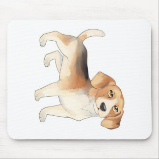 Cute Beagle Dog Paintings Mouse Pad