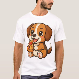 Cute beagle dog pizza pizza lovers cartoon T-Shirt