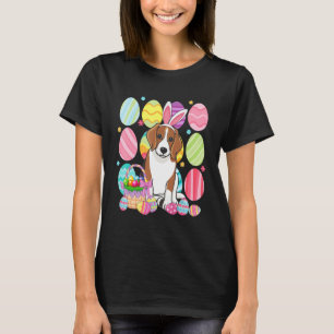 Cute Beagle Easter Bunny Ear Colourful Easter Egg  T-Shirt