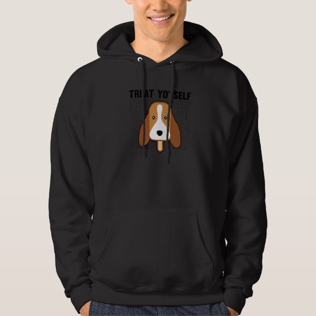 Cute Beagle Enthusiast Basset Hound Furry Pet Hoodie (Front)
