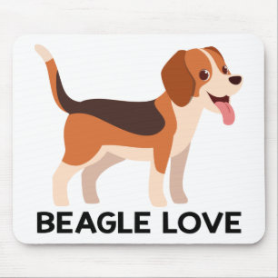 Cute Beagle Gift Funny Cartoon Puppy Dog Lover Mouse Pad