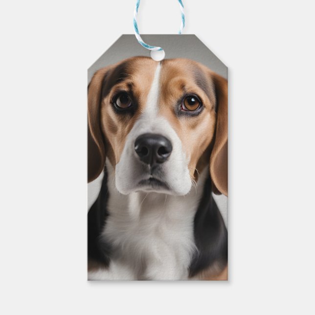 Cute Beagle Gift Tags (Front)