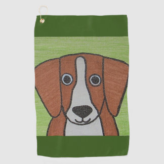 Cute Beagle Golf Towel