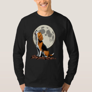 Cute Beagle Howling at the Moon Beagle Mom T-Shirt