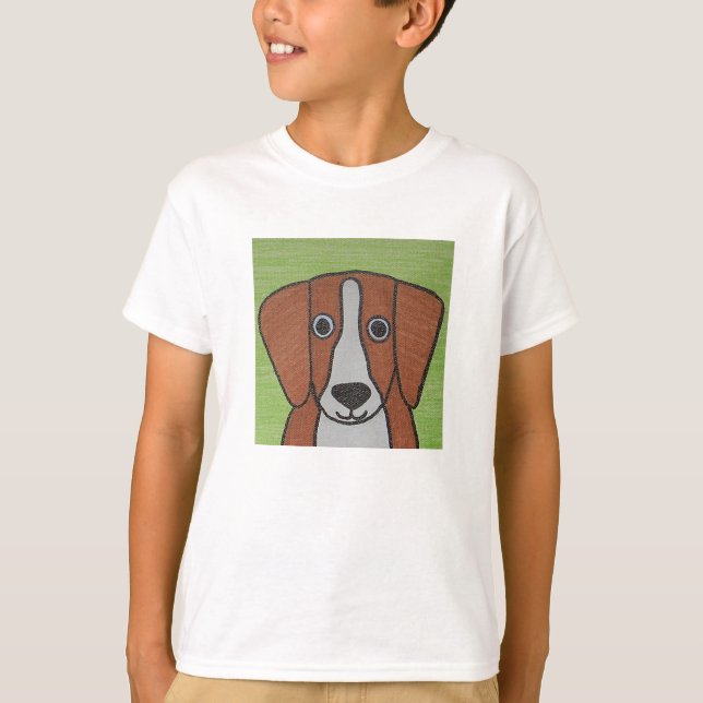 Cute Beagle Kids T-Shirt (Front)
