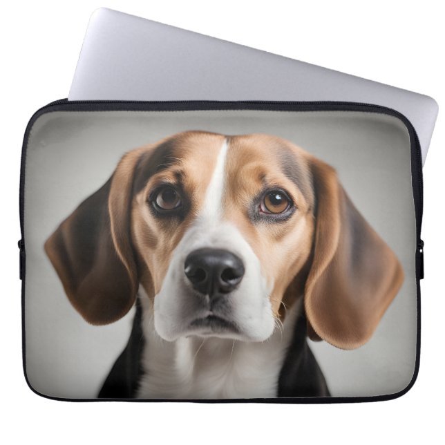 Cute Beagle Laptop Sleeve (Front)