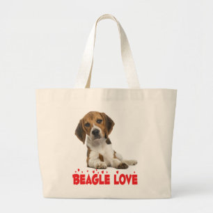Cute Beagle Lover Gift Puppy Dog Large Tote Bag