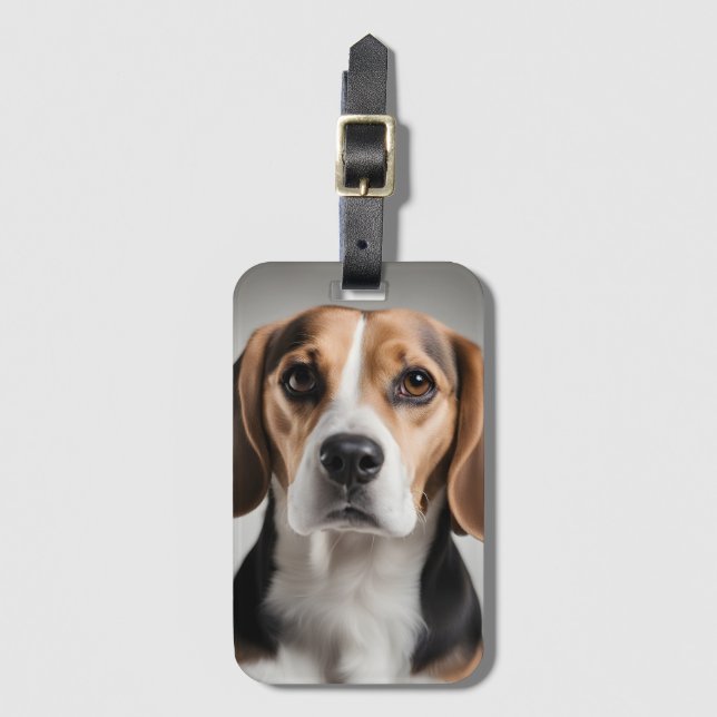 Cute Beagle Luggage Tag (Front Vertical)