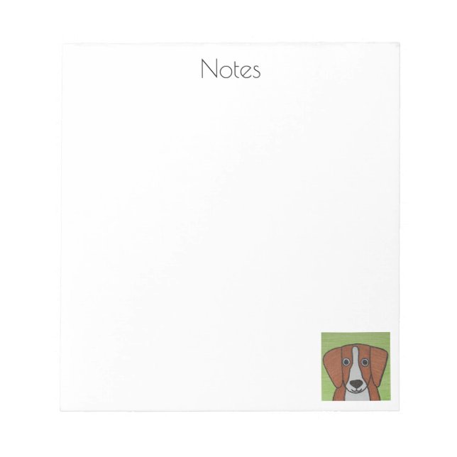 Cute Beagle Notepad (Front)