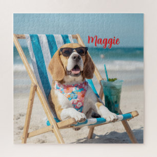 Cute Beagle Personalised Puzzle