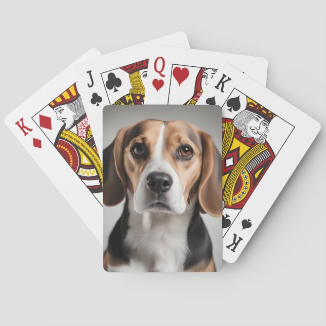 Cute Beagle Playing Cards (Back)
