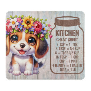 Cute Beagle Puppy Dog/Kitchen Cutting Board
