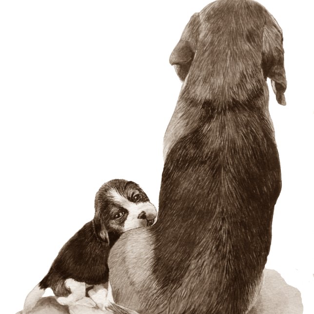 Cute beagle puppy dog with verse for dad card (Creator Uploaded)