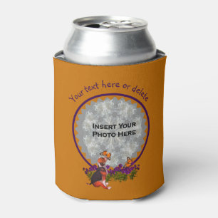 Cute Beagle Puppy Personalized Photo  Can Cooler