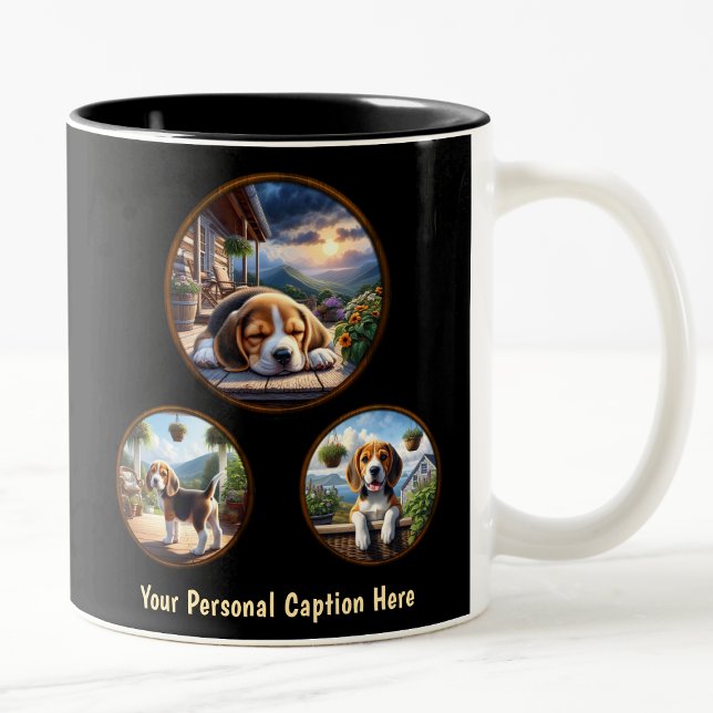 Cute Beagle Puppy  Two-Tone Coffee Mug (Creator Uploaded)