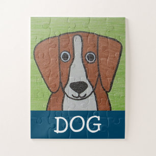 Cute Beagle Puzzle for Kids-Erin Brie Art