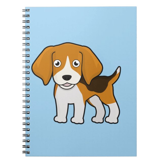 Cute Beagle Spiral Notebook (Front)