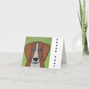 Cute Beagle Thank You Card