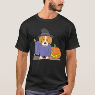 Cute Beagle Witch Beagle Dog Lover Halloween T-Shirt
