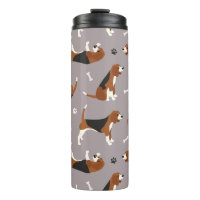Cute Beagles Paws and Bones Grey