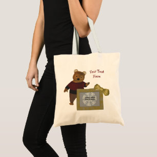 Cute Bear Add Your Photo Template Tote Bag