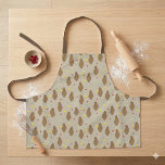 Cute Bear and Ice Cream Pattern Apron<br><div class="desc">Elevate your baking experience with this whimsical woodland animal apron. The design features a charming hand-drawn repeat pattern of brown bears, ice cream cones, and colorful party bunting on a neutral tan background. This playful accessory makes a perfect gift for hobby bakers or a delightful addition to a summer birthday...</div>